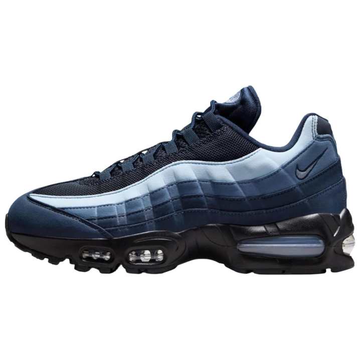 Nike Nike Air Max 95 Support Height Increasing Casual Long Distance Running Sprint Running Shoes Unisex Black Blue