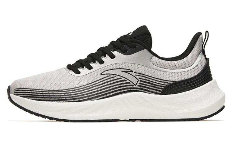 Anta Martian Foam Comfortable Cushioning Slip Resistant Abrasion Resistant Low top Running Shoes Men's Silver Black