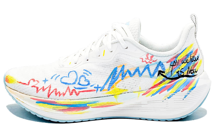 Li-Ning Li Ning Wuyue Cushioning Abrasion Resistant Breathable Low top Casual Running Shoes Men's Pink Blue