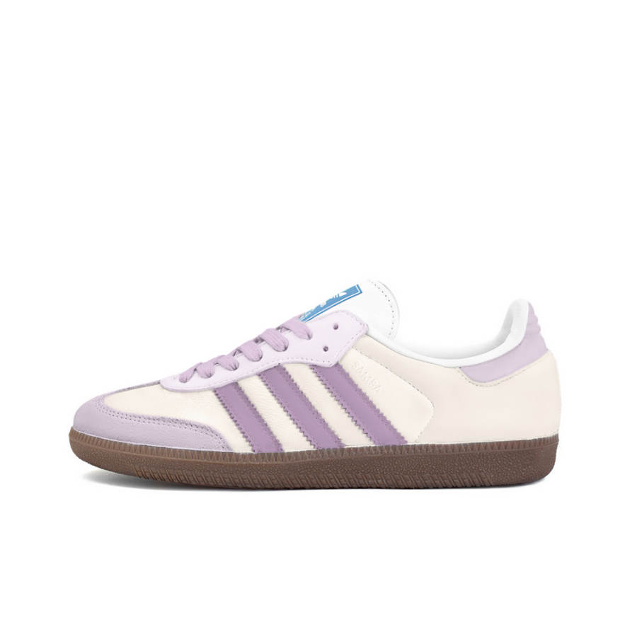 Adidas Originals SAMBA OG Slip Resistant Abrasion Resistant Low top Skateboard Shoes Unisex Purple White