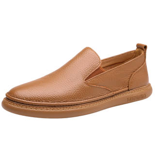 SHENNUO Men's Casual Shoes Men's Low Top Black/White/Brown