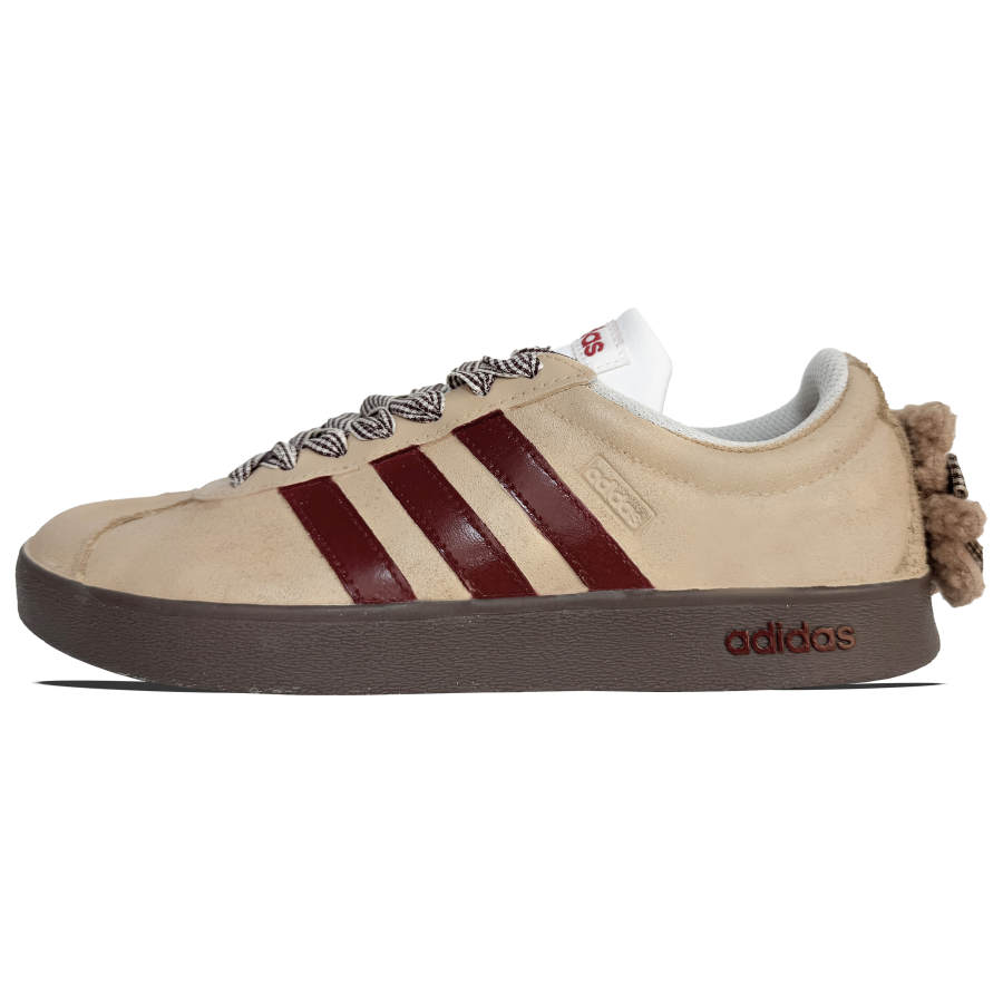 Adidas Adidas VL COURT 2.0 Cushioning, Wear Resistant Low top Skateboard Shoes Unisex Brown Red