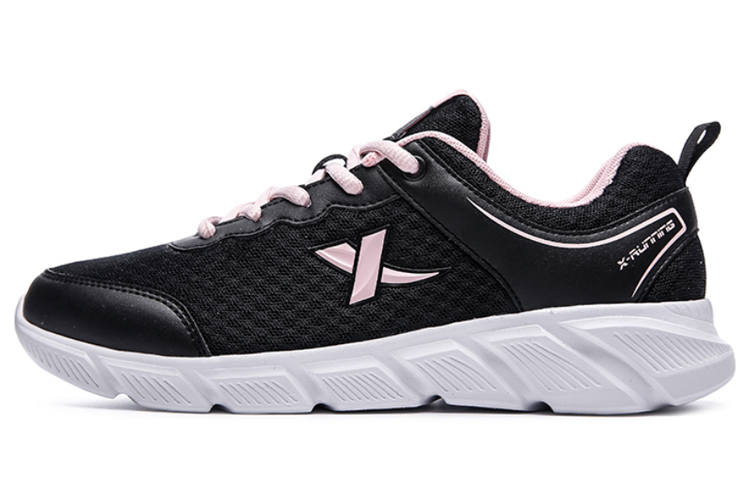 XTEP Mesh Breathable Low top Running Shoes Women's Black Pink