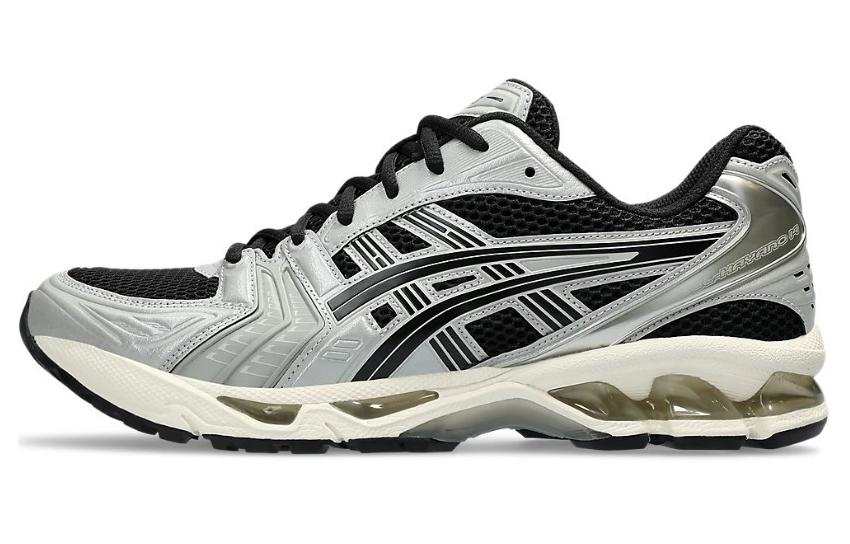 ASICS Gel Kayano 14 Mesh, Leather Low top Running Shoes Unisex Gray Black