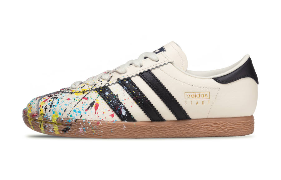 Adidas Originals Stadt Abrasion Resistant Low top Skateboard Shoes Unisex Ecru