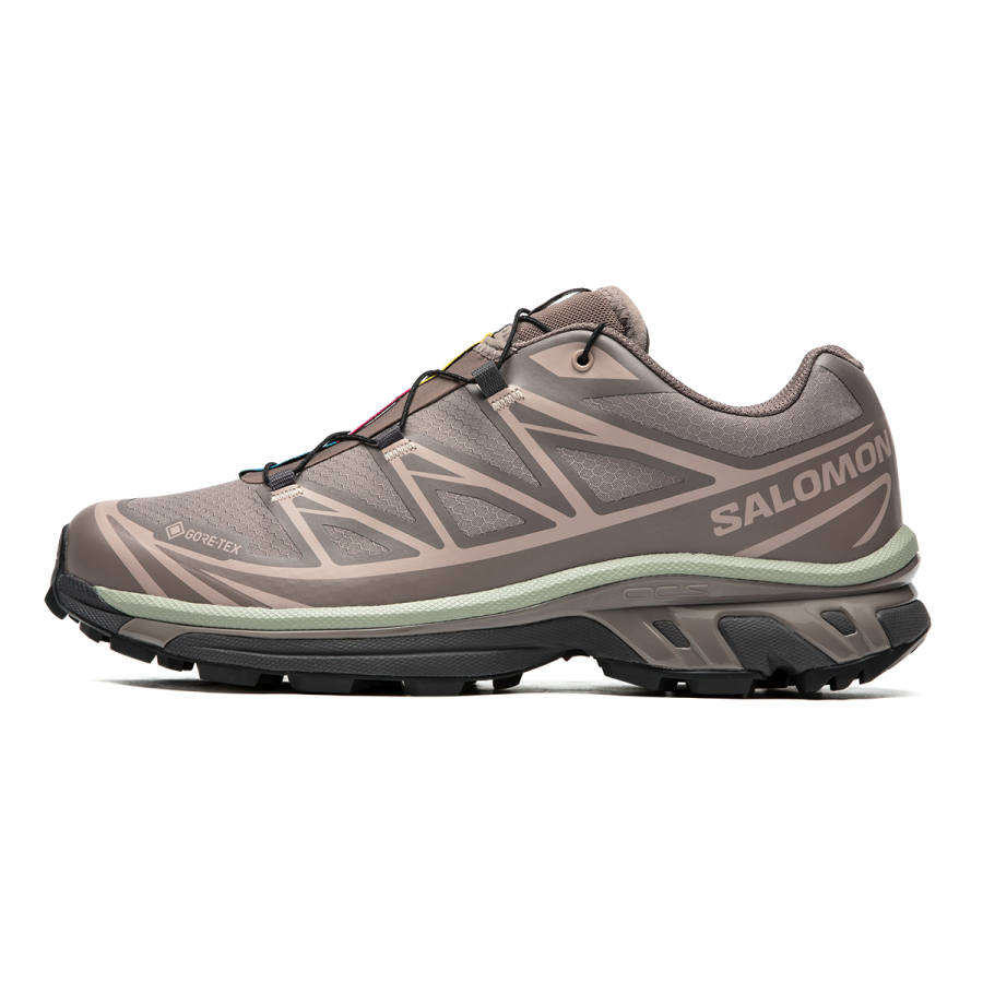 SALOMON XT 6 Fabric Low top Running Shoes Unisex Gray Brown