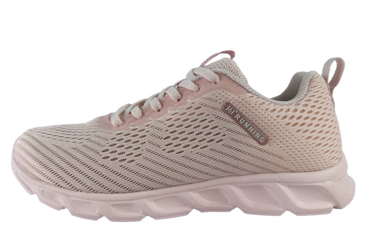 361° Mesh Cushioning Slip Resistant Abrasion Resistant Breathable Low top Running Shoes Women's Transparent Pink
