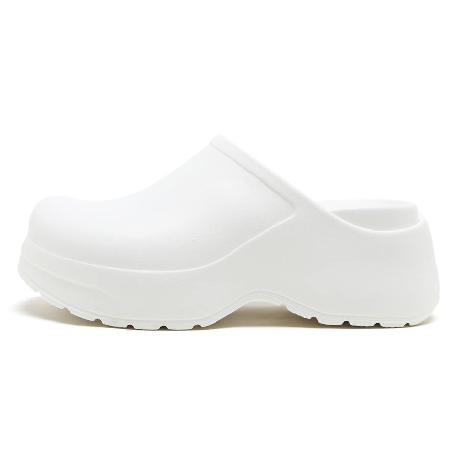 Jeep EVA Abrasion Resistant Closed Toe Slippers Women's White