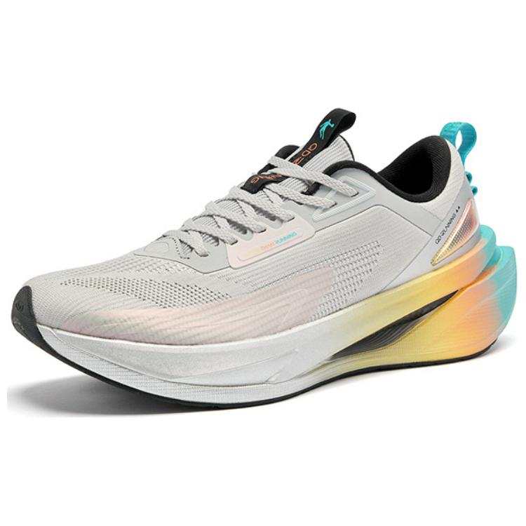 QIAODAN Cushioning Breathable Rebound Cushioning Breathable Rebound Low top Casual Running Shoes Men's Gray
