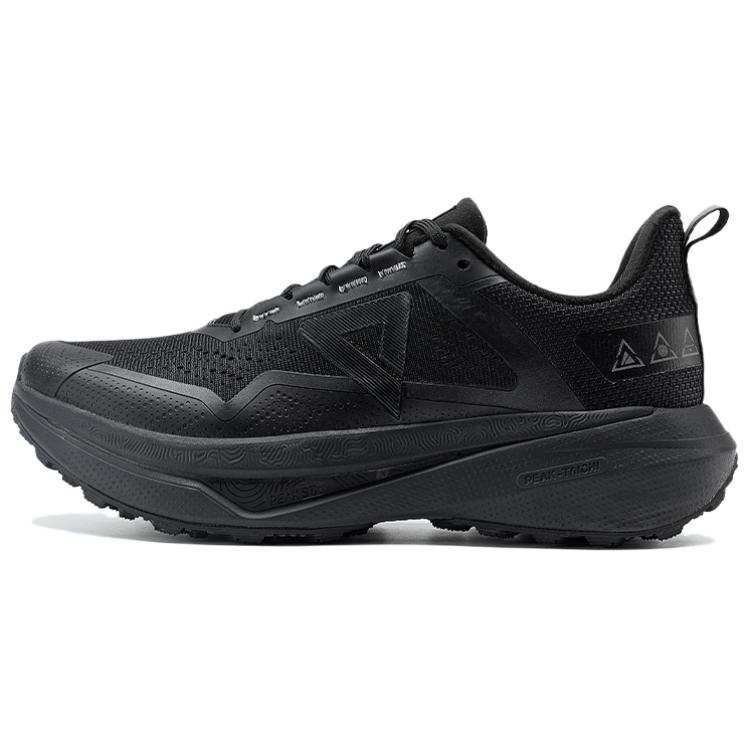 PEAK Cushioning Slip Resistant Abrasion Resistant Rebound Low top Running Shoes Men's Black
