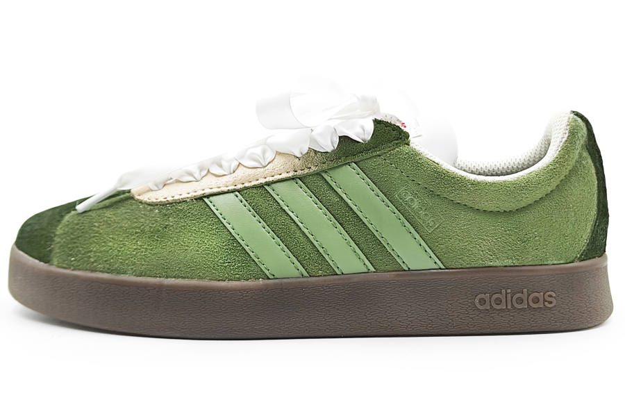 Adidas Adidas VL COURT 2.0 Cushioning Abrasion Resistant Low top Skateboard Shoes Unisex Green