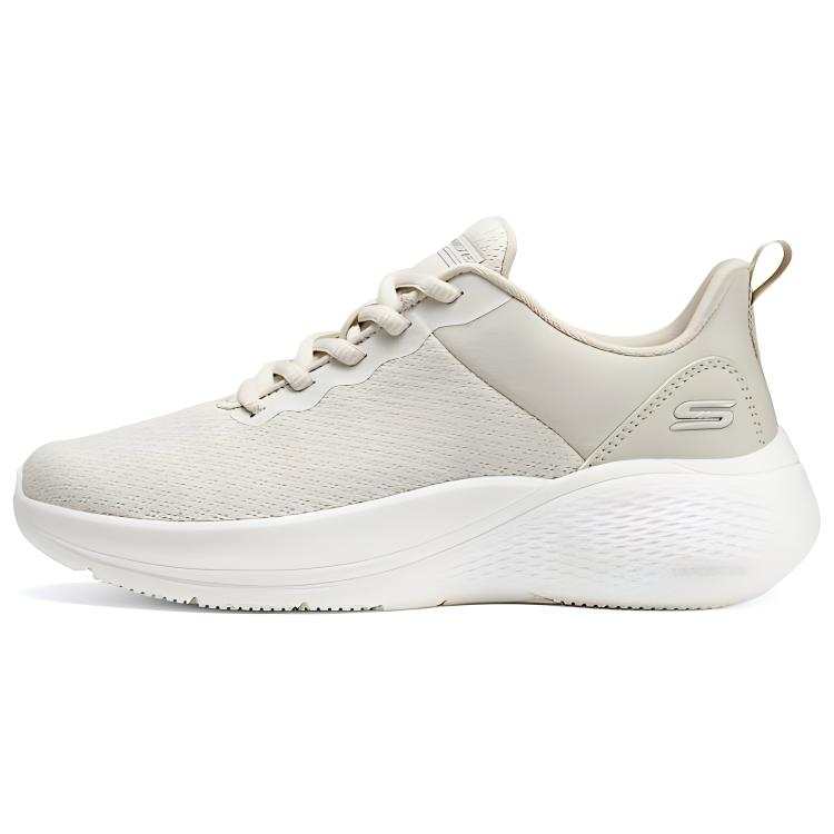 Skechers Cushioning Abrasion Resistant Breathable Low top Running Shoes Women's Beige