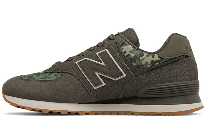 New Balance New Balance NB 574 Comfortable Low top Running Shoes Unisex Camouflage Brown D Width