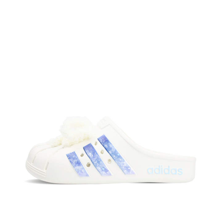 Adidas Adidas ADILETTE CLOGS EVA Abrasion Resistant Closed Toe Slippers Unisex White