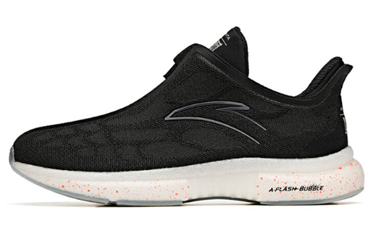 Anta Running Collection Jason Slip Resistant, Abrasion Resistant, Lightweight Low top Running Shoes Men's Black White