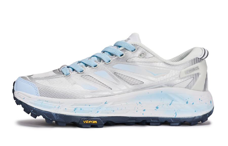 HOKA ONE ONE Mafate Speed 2 Low top Running Shoes Unisex White Blue Silver