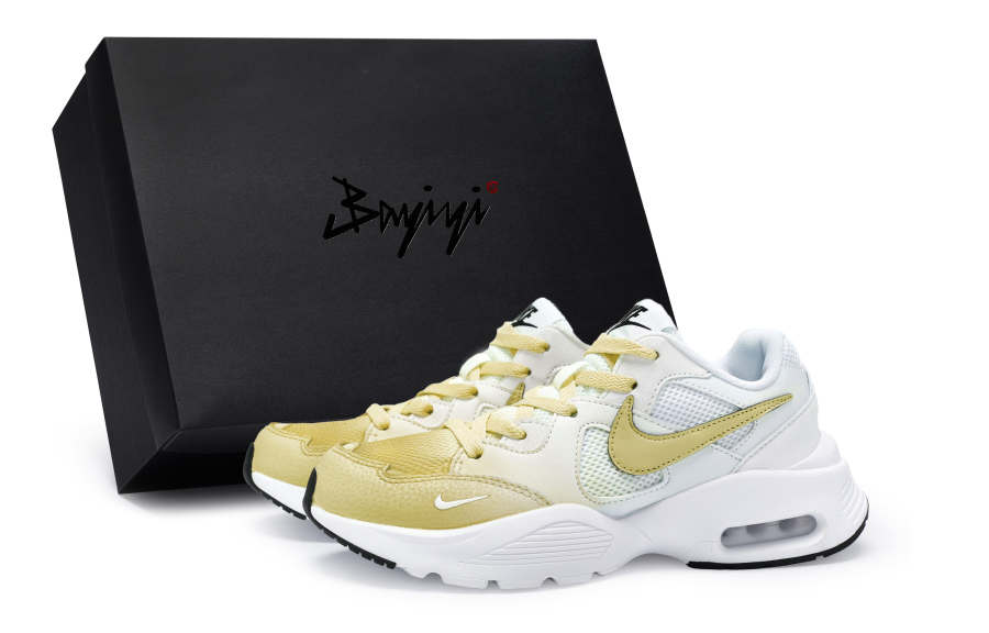 Nike Nike Air Max Fusion Slip Resistant Slip Resistant Low top Running Shoes Men's White Beige Yellow