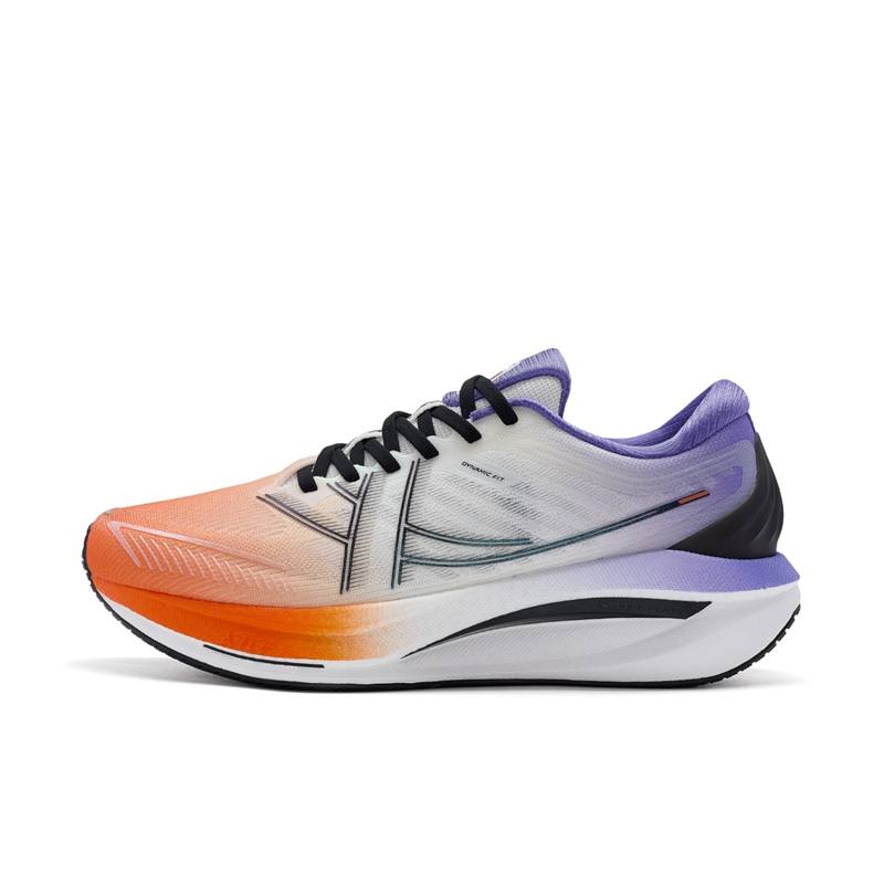 XTEP Comfortable Non slip Lightweight Low top Running Shoes Men's Orange White Purple