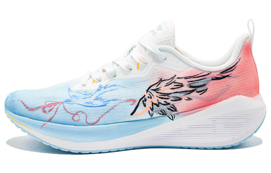 Li-Ning Li Ning Wuyue Cushioning Abrasion Resistant Breathable Low top Casual Running Shoes Men's Pink Blue Black