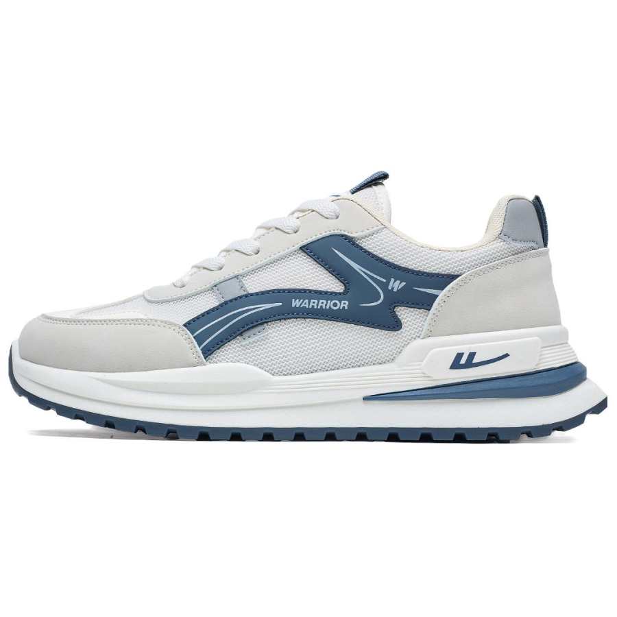WARRIOR Low top Casual City Commuting Running Shoes Unisex Beige Dusty Blue
