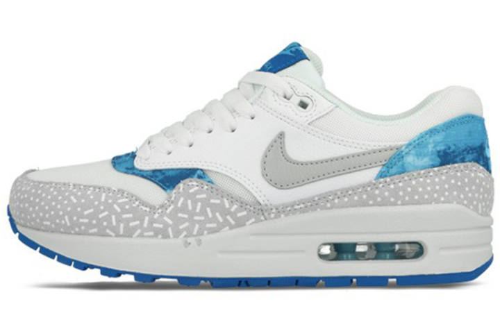 Nike Nike Air Max 1 Low top Casual Running Shoes Women's White Blue Gray
