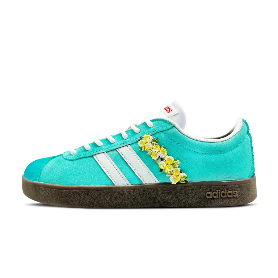 Adidas Adidas VL COURT 2.0 Jade Wave Abrasion Resistant Lightweight Wear resistant And Lightweight Low top Skateboard Shoes