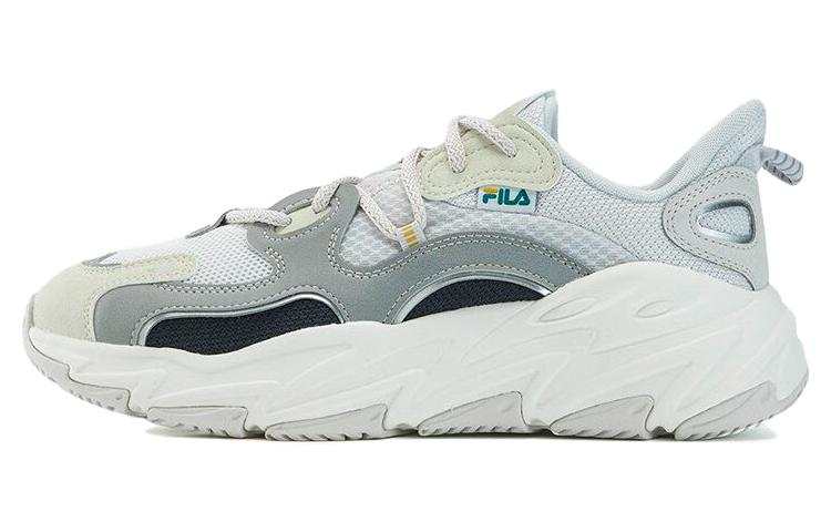FILA Comfortable Textile, Synthetic Leather Low top Running Shoes Women's Gray White