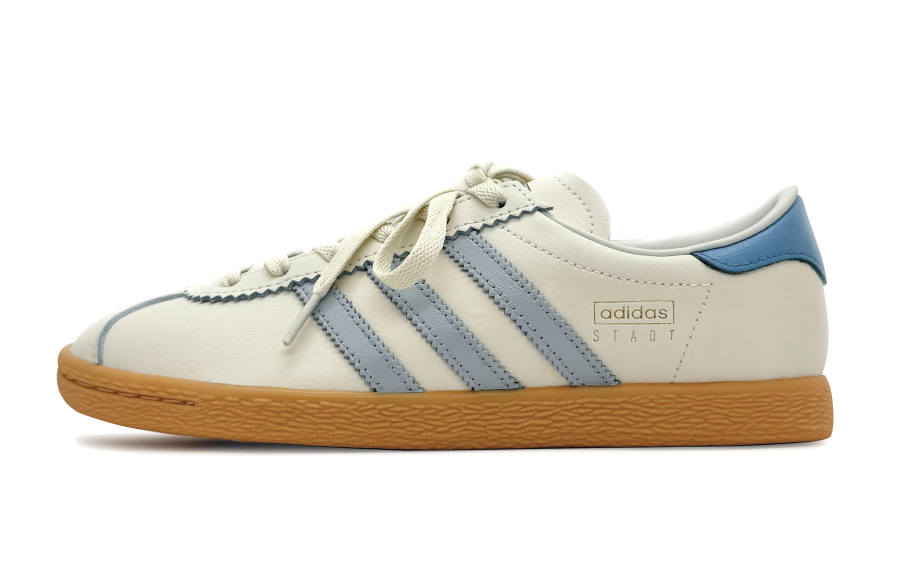 Adidas Originals Stadt Abrasion Resistant Low top Skateboard Shoes Unisex Beige White Blue