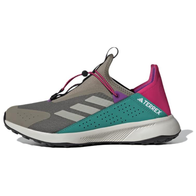 Adidas Adidas VOYAGER 21 Slip Resistant Abrasion Resistant Mid top Outdoor Shoes Unisex Gray Green