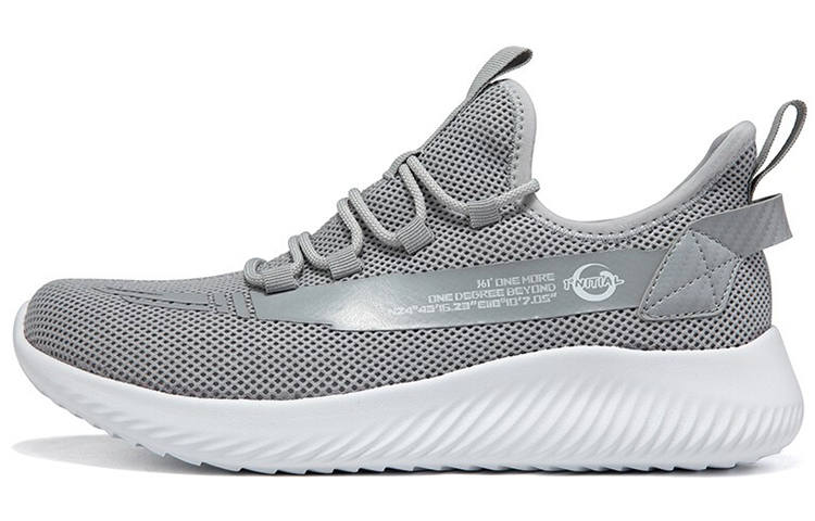 361° Breathable Low top Running Shoes Men's Gray White