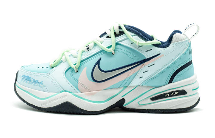 Nike Nike Air Monarch 4 Chunky Sneakers Unisex Low Top Green/Blue/White