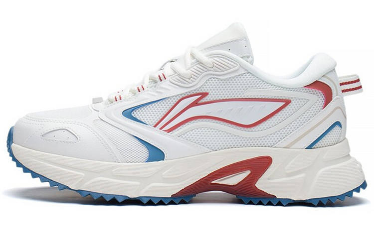 Li-Ning Li Ning Slip Resistant Abrasion Resistant Low top Running Shoes Men's Mist White