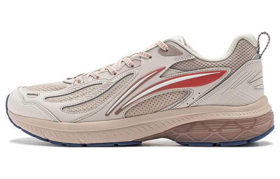 Li-Ning Li Ning Fuyao V2 Cushioning Slip Resistant Abrasion Resistant Low top Running Shoes Men's Oat Gray