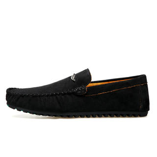 HEIWEILU Black tailed Deer Loafers Men's