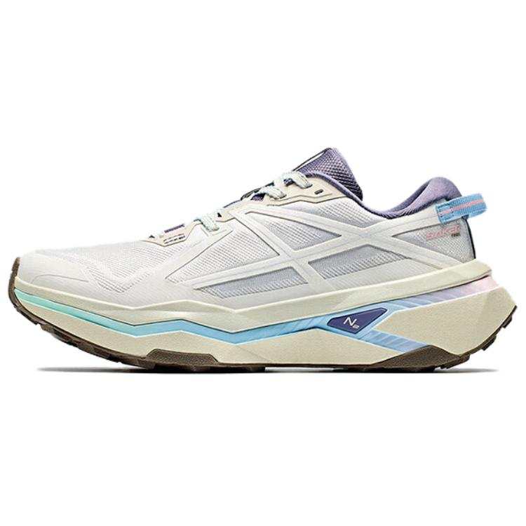 Anta Peregrine Falcon 2 Slip Resistant Abrasion Resistant Low top Running Shoes Women's Beige Purple