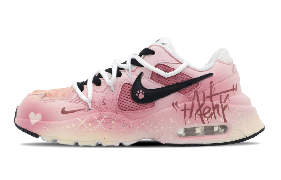 Nike Nike Air Max Fusion Cushioning Slip Resistant Abrasion Resistant Low top Running Shoes Women's Black Pink