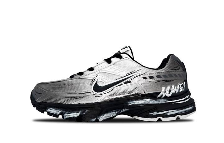 Nike Nike Initiator Cushioning Breathable Support Low top Casual City Commuting Running Shoes Unisex Black White Gray