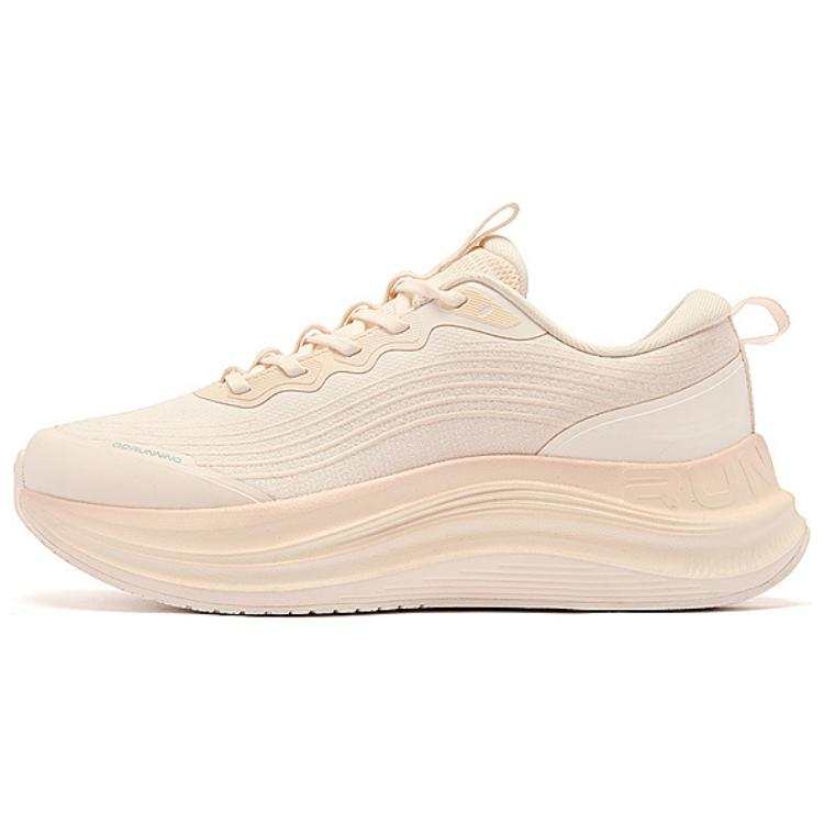 QIAODAN Slip Resistant Lightweight Non slip Lightweight Low top Running Shoes Women's Pink