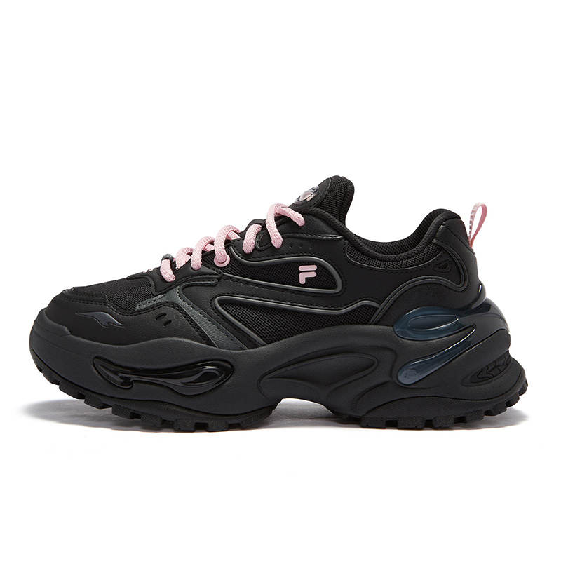 FILA FUSION EVA Gummies Soft And Comfortable Low top Chunky Sneakers Women's Black