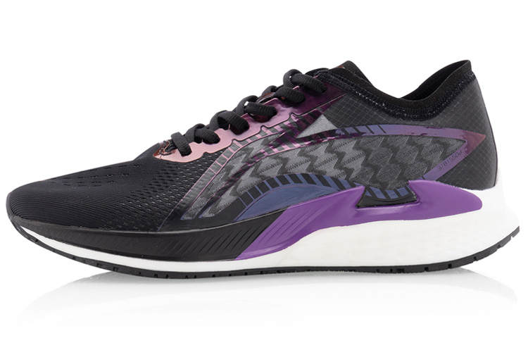 Li-Ning Li Ning Chasing The Wind Support Low top Running Shoes Women's Black Purple