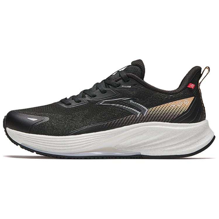 Anta Rocket 6.0 Slip Resistant Abrasion Resistant Low top Running Shoes Women's Black Orange