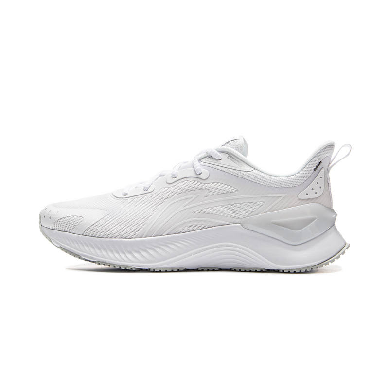 Li-Ning Li Ning Cushioning Slip Resistant Abrasion Resistant Low top Casual Running Shoes Men's Standard White