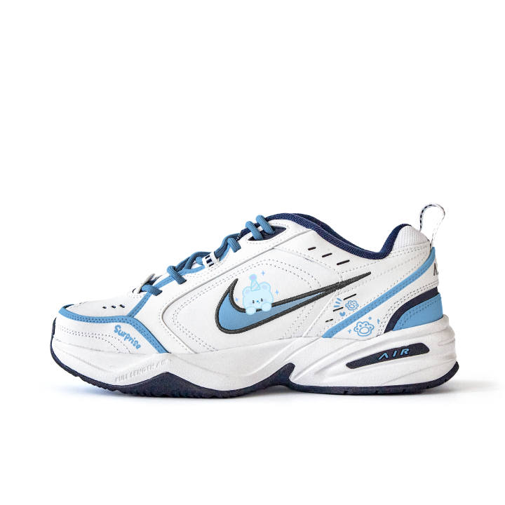 Nike Nike Air Monarch 4 Misty Chill, Small Flower Slip Resistant Abrasion Resistant Low top Chunky Sneakers Unisex Sky Blue
