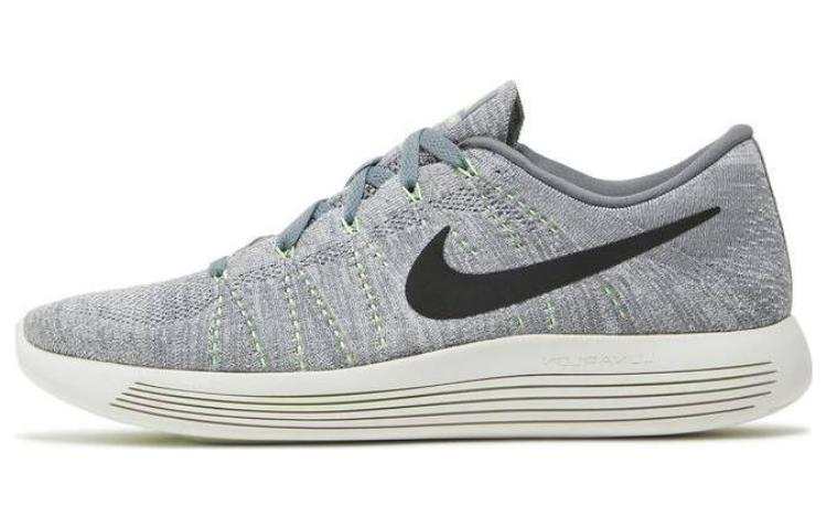 Nike Nike LunarEpic Flyknit Cushioning Slip Resistant Abrasion Resistant Low top Running Shoes Men's Gray