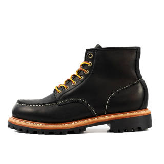 ROCKEY BAND Top Grain Cow Leather Cushioning Abrasion Resistant Breathable Height Increasing Outdoor Shoes Men's Black