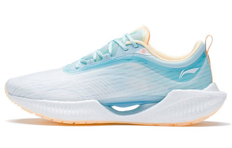 Li-Ning Li Ning Super Light 19 Cushioning Slip Resistant Abrasion Resistant Low top Running Shoes Women's Light Ice Blue
