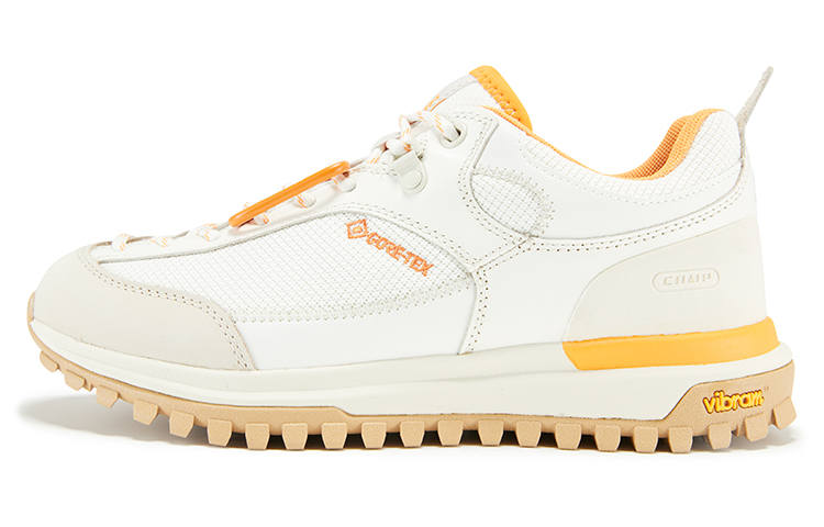 KOLON SPORT CAMPING Camp Leather Lace Up Slip Resistant Abrasion Resistant Low top Outdoor Shoes Unisex White Orange