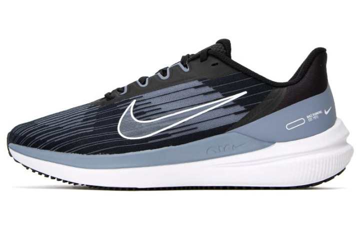 Nike Nike Winflo 9 Comfortable Low top Casual Training Running Shoes Men's Black Gray