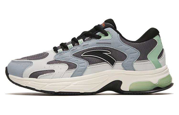 Anta Cushioning Slip Resistant Abrasion Resistant Low top Running Shoes Men's Gray Black Green