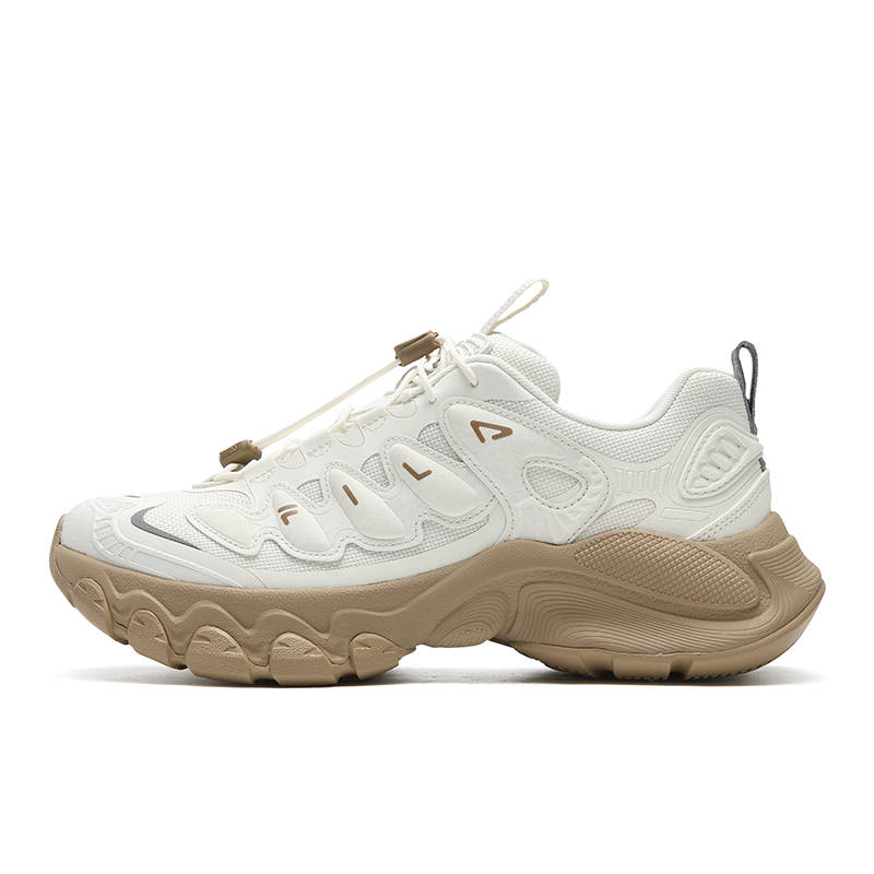 FILA TRUFFLE Cushioning Abrasion Resistant Lightweight Height Increasing Low top Chunky Sneakers Women's White